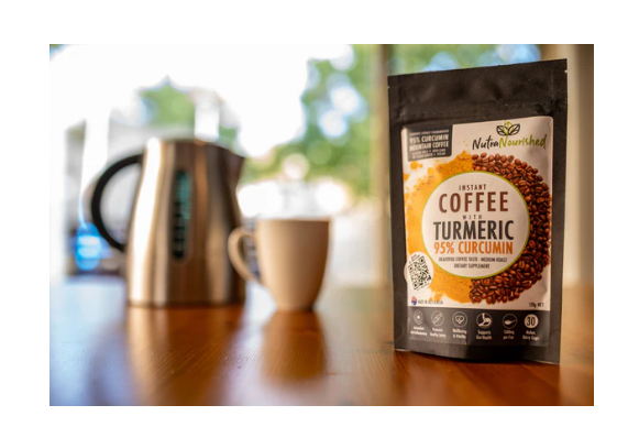 Instant Coffee with 95% Pure Organic Curcumin Turmeric Extract Powder 1000mg - Image 7