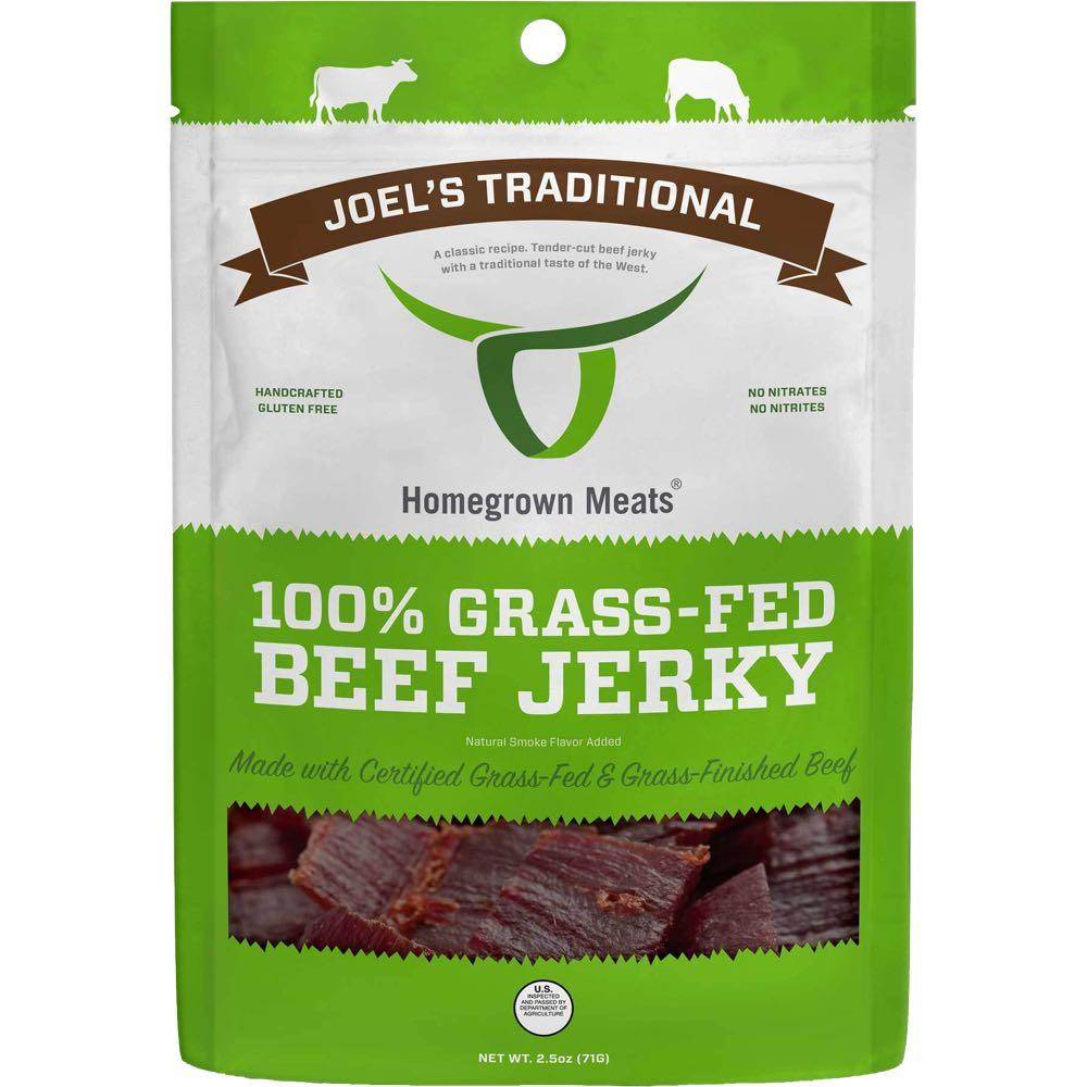 HomeGrown Meats Joel's Traditional Grass-Fed Beef Jerky