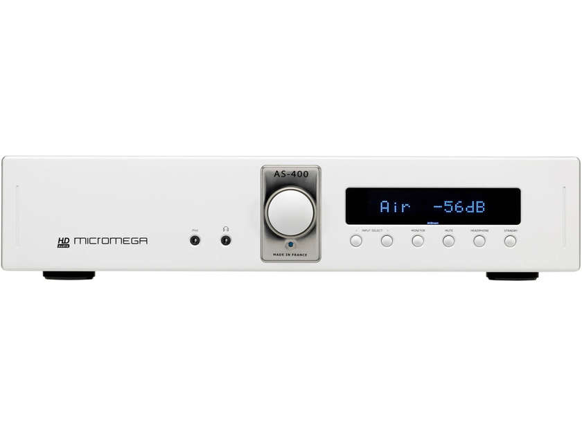 Micromega AS-400 Integrated Amp, DAC & Integrated Amp, DAC &amp; Streamer (Silver): Manufacturer Refurbished; Full Warranty; 75% Off
