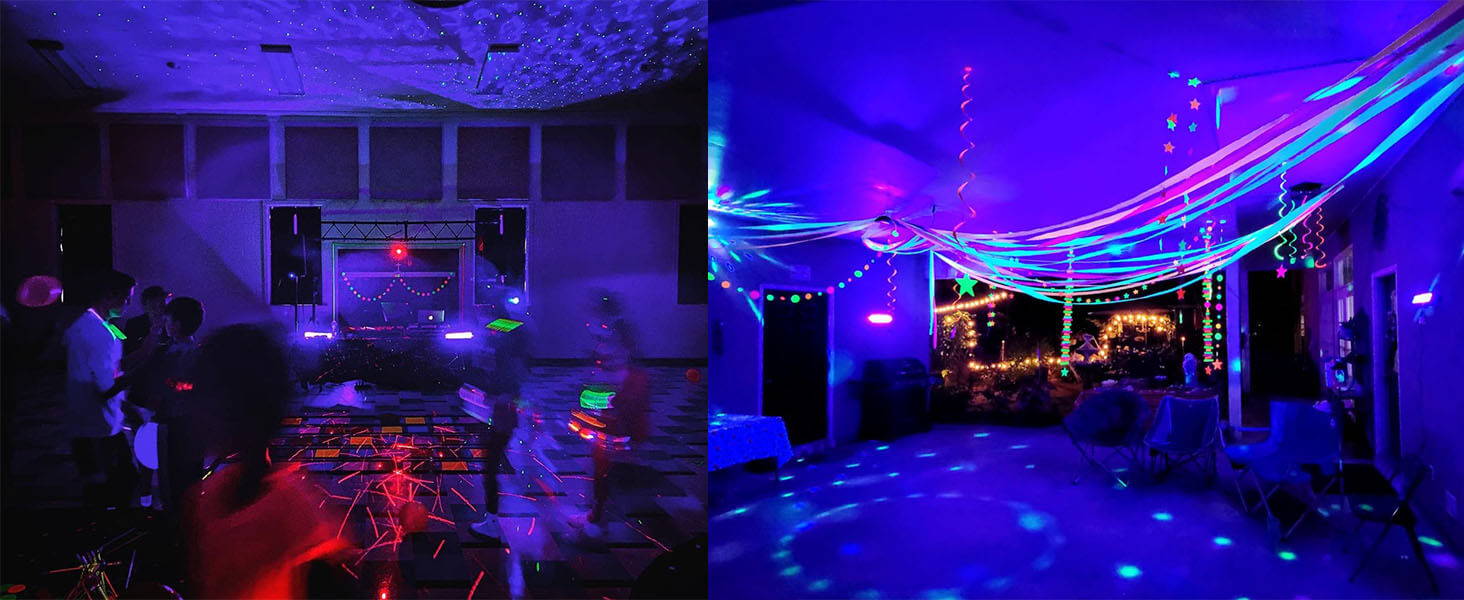 black lights for glow party