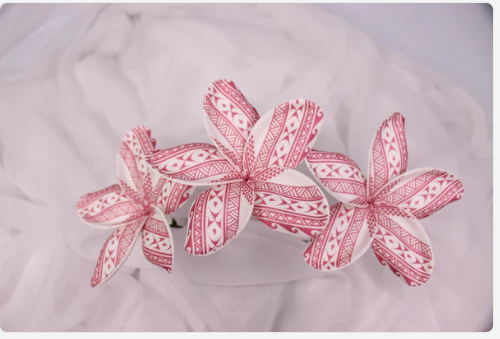 Blossom Tribal Tattoo Frangipani Real Touch (6 Pack) - Realistic Artificial Flowers - Image 5