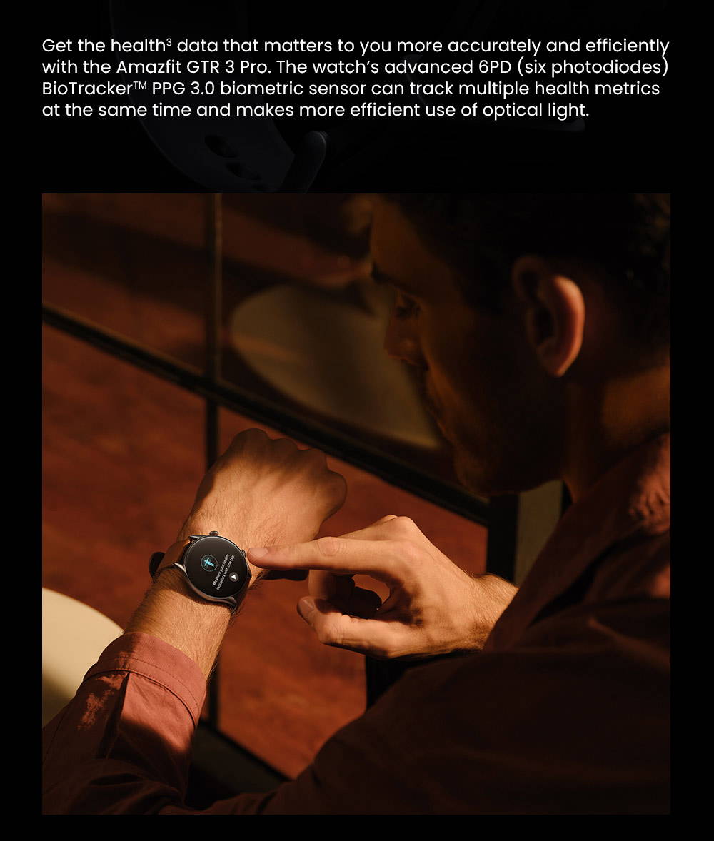 AmazFit GTR 3 Pro Smartwatch, Brown Leather #W2040OV1N