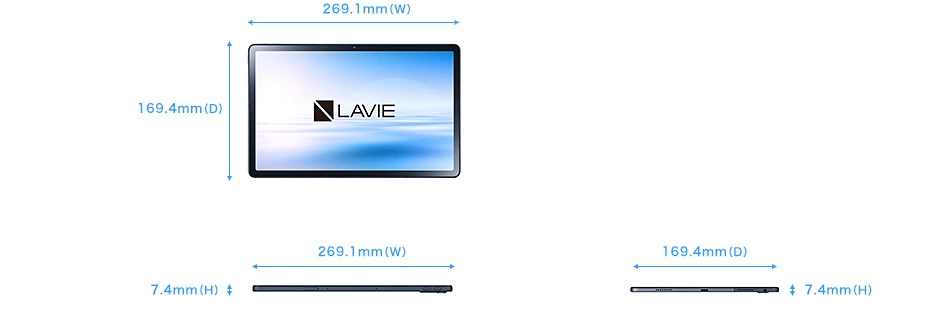 LAVIE Tab T11サイズ