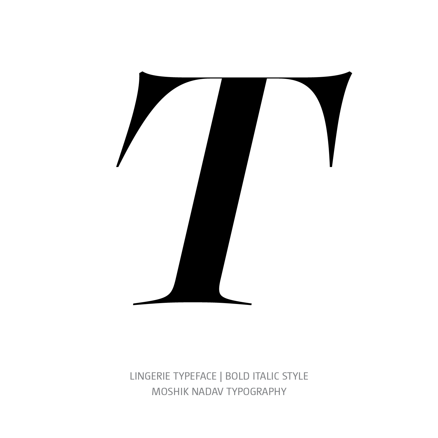 Lingerie Typeface Bold Italic T