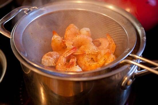 steamed shrimps for dogs.