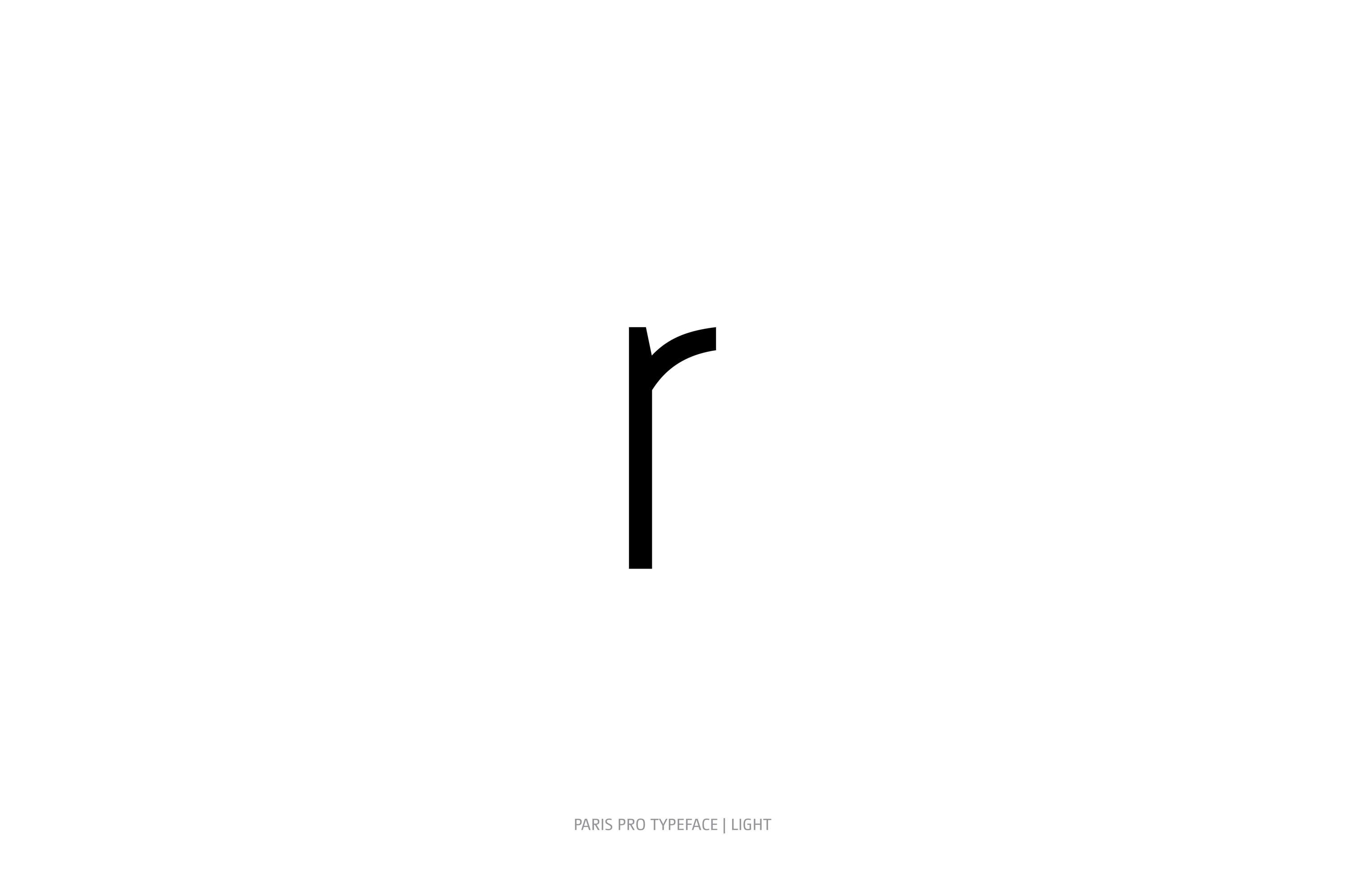 Paris Pro Typeface Light Style r