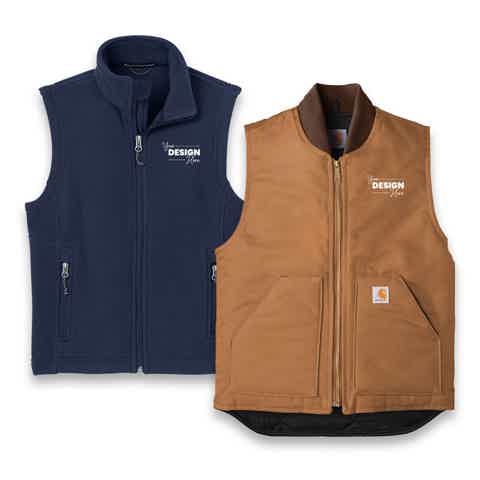 Bulk Wholesale Custom Vests embroidered with logo for your business or event