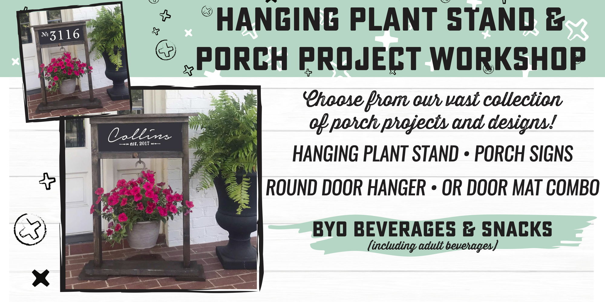 Specialty - Hanging Plant Stand and Porch Project Workshop promotional image
