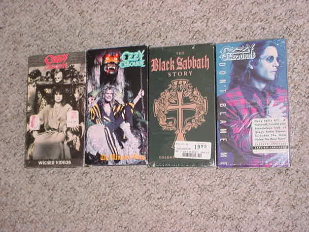 OZZY OSBOURNE Black Sabbath  - VHS Tapes lot of 4