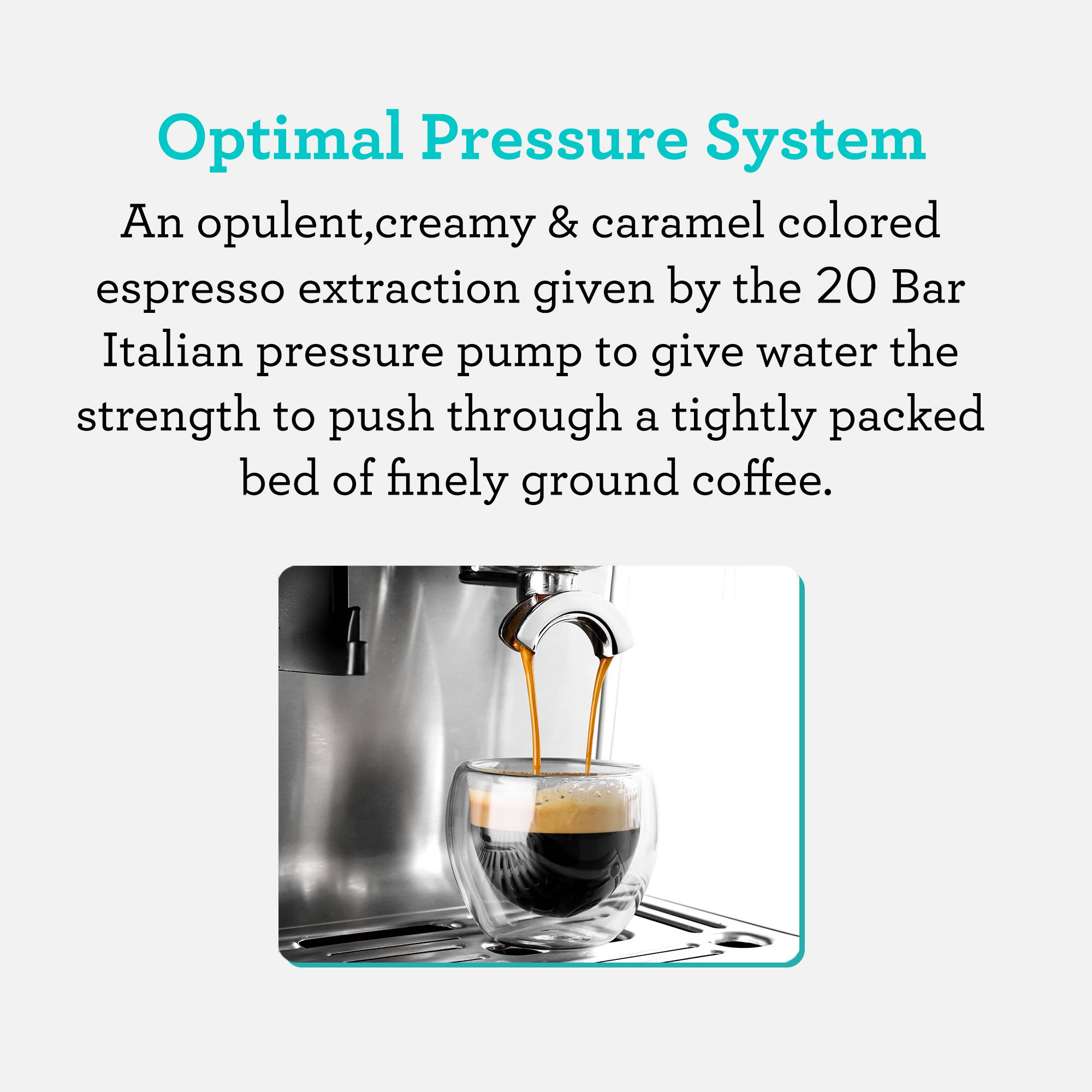 Does-control grinding and surable 58mm stainless steel portafilter  integrated conical burr grinder grinds on-demand to deliver the right amount of freshly ground coffee directly into the portafilter for your preferred taste with any roast of bean.