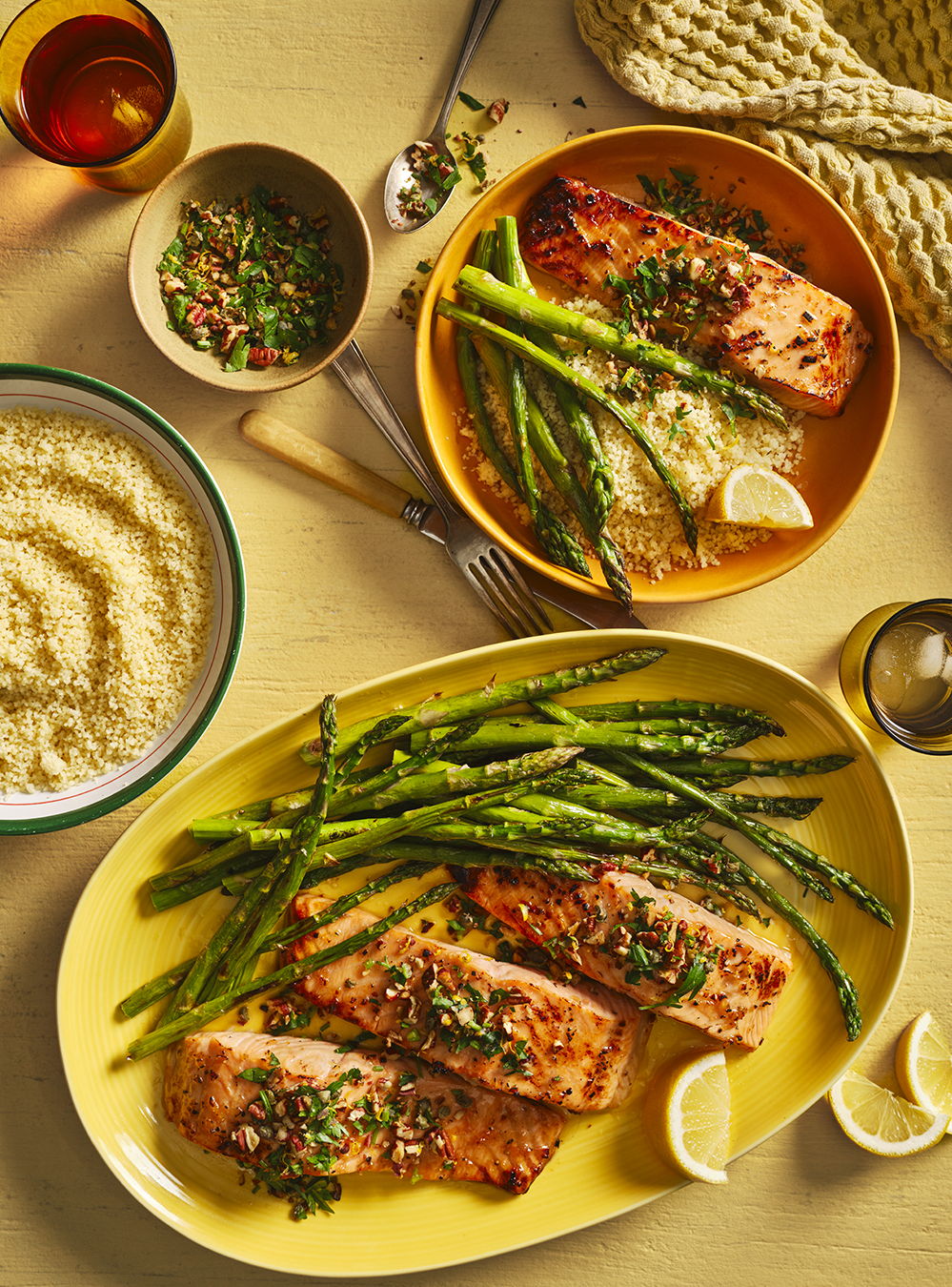Sheet-Pan Maple-Glazed Salmon with Pecan Gremolata | RICARDO