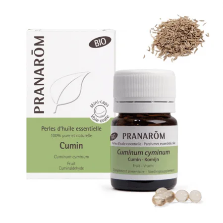 Perles d'huile essentielle de cumin bio