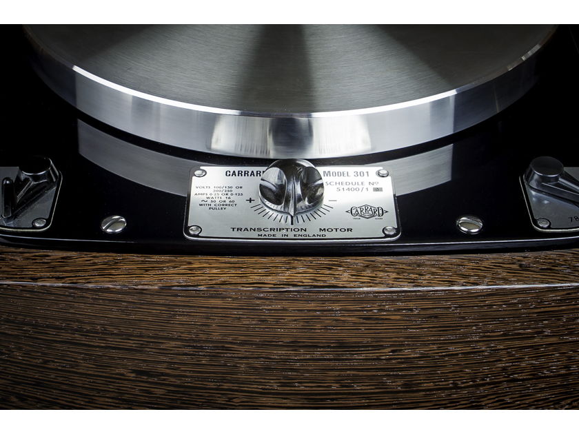 Garrard 301 Compact Dual Tonearm Plinth in Wenge by Woodsong Audio