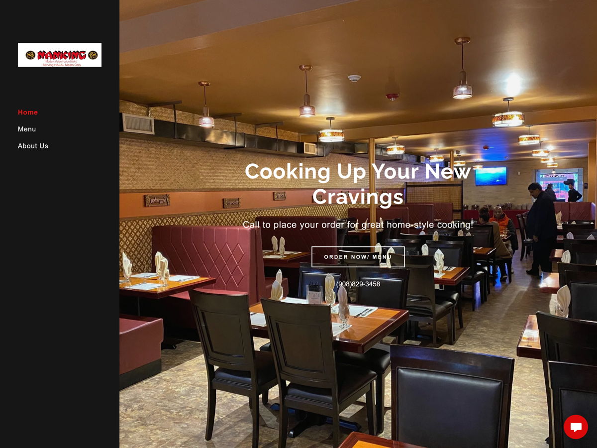 Screenshot of Bombay Wok, from the godaddy websites collection.
