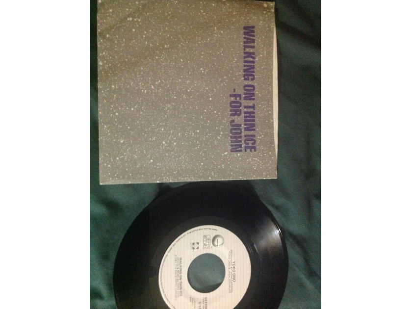 Yoko Ono - Walking On Thin Ice/It Happened Geffen Records 45 Single With Picture Sleeve Vinyl NM