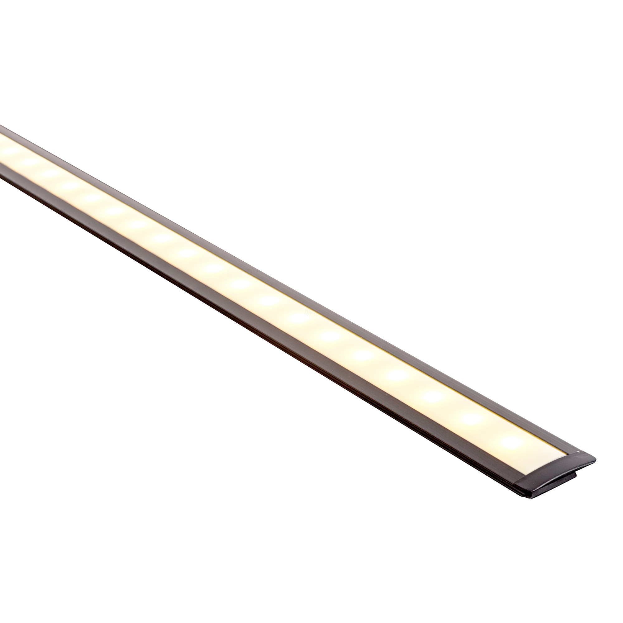 HV9695-2507-BLK - Black Shallow Square Winged Aluminium Profile