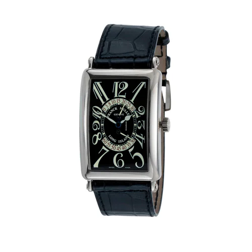 Franck Muller Long Island Double Retrograde Seconds White Gold Black Dial