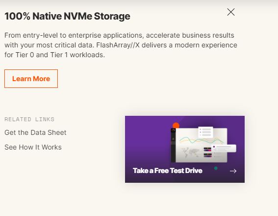 pure storage product / service