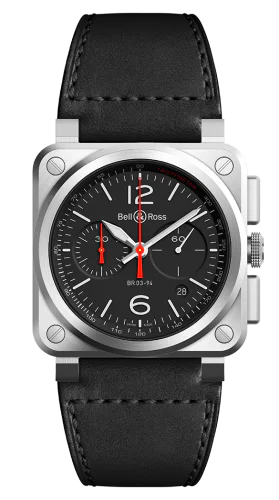 BR 03 94 Black Steel Chronograph