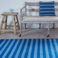 blue striped summerhouse rug