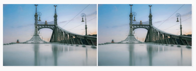 The quality looks the same, but the byte savings are significant. two photos with unnoticeable changes in quality