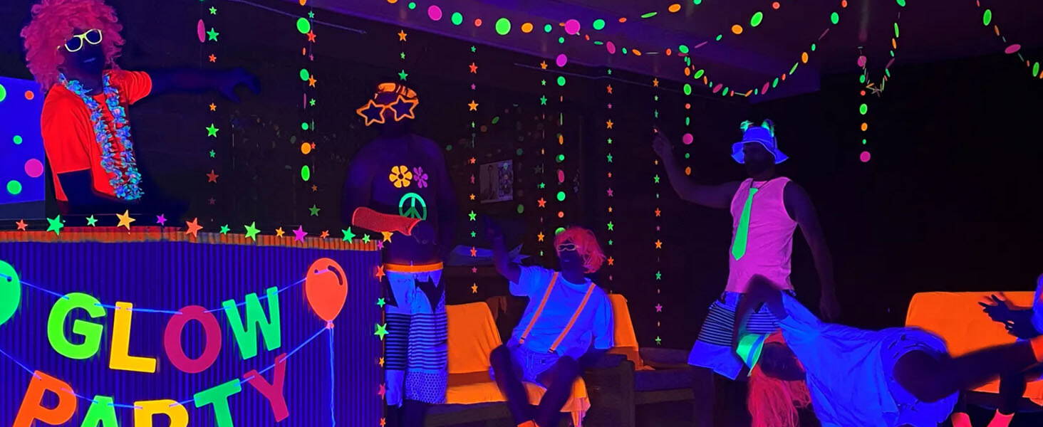 black lights for glow party