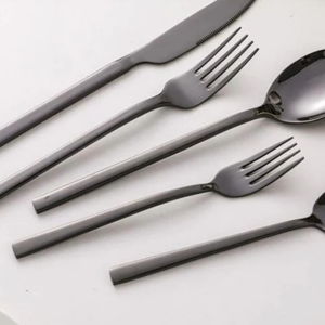 30 Piece Arya Flatware Utensils Sets in Black