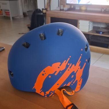 Casque Oxelo bleu orange 