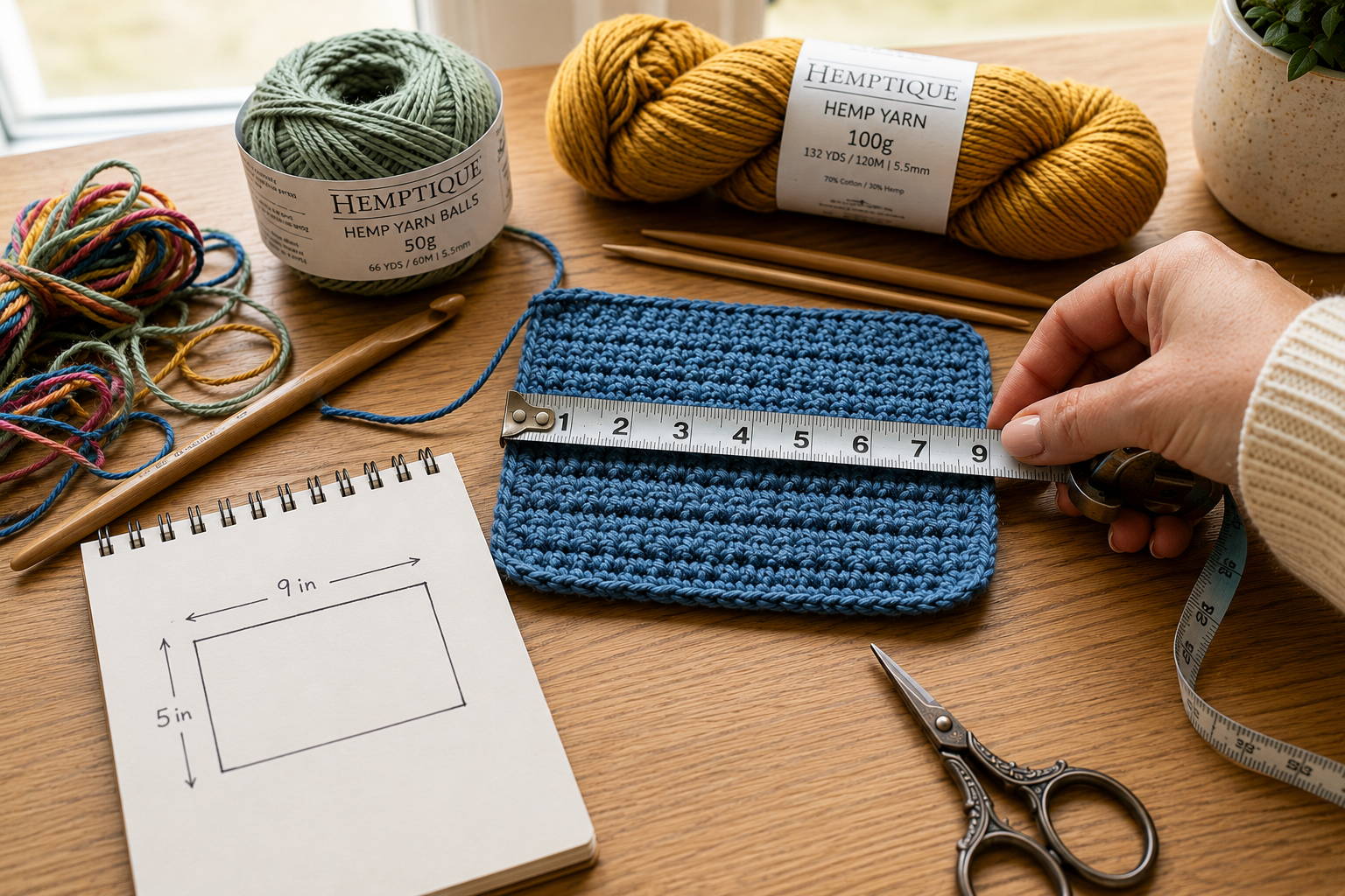 Hemptique yarn calculator crochet