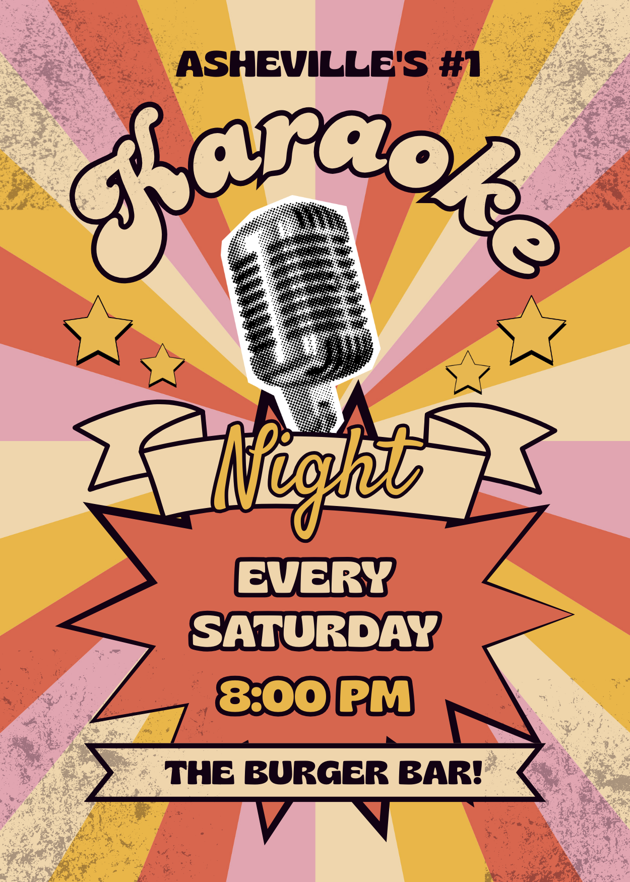 The Burger Bar's #1 Best Worst Karaoke! poster · The Burger Bar, Asheville, SEP 12