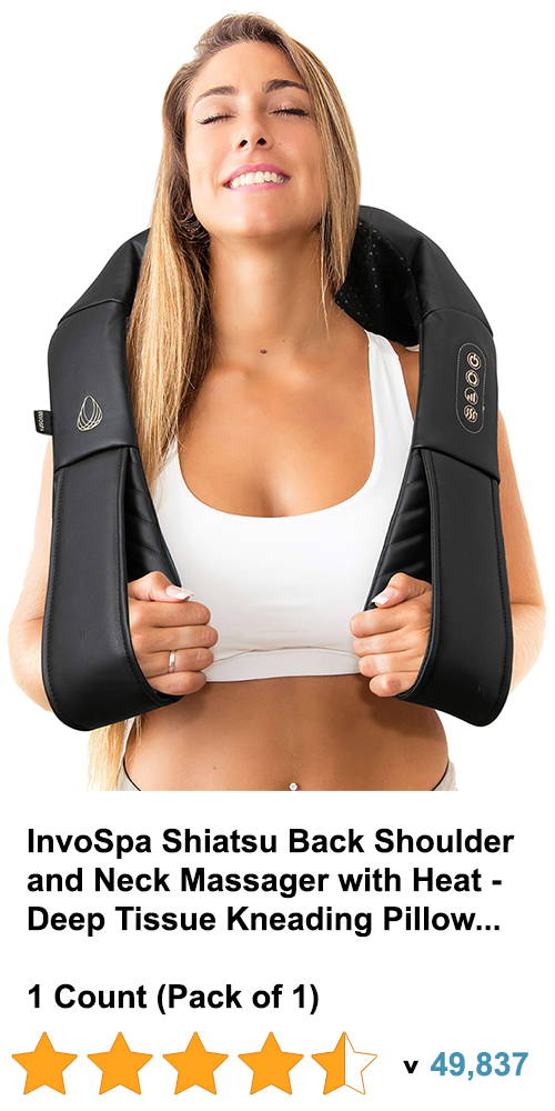 Shiatsu Back Shoulder & Neck Massager W/ Heat Deep Tissue 3D Kneading  Pillow US