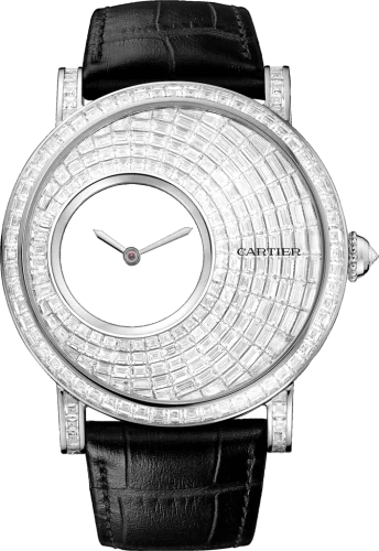 Rotonde de Cartier Mysterious Hour White Gold / Baguette