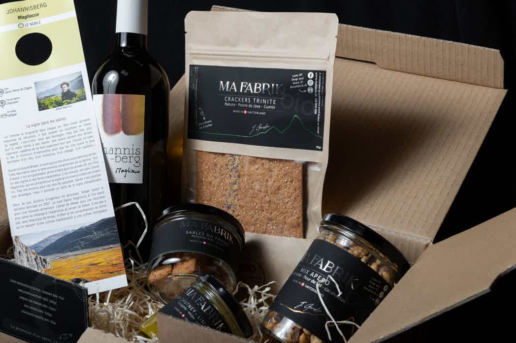 Kit apéro bio valaisan pour célébrer un nouvel engagement