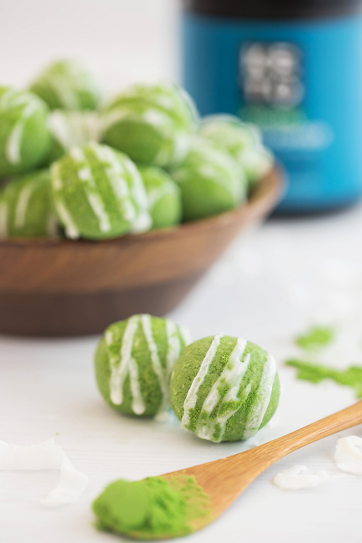 Luscious Coconut Matcha Truffles