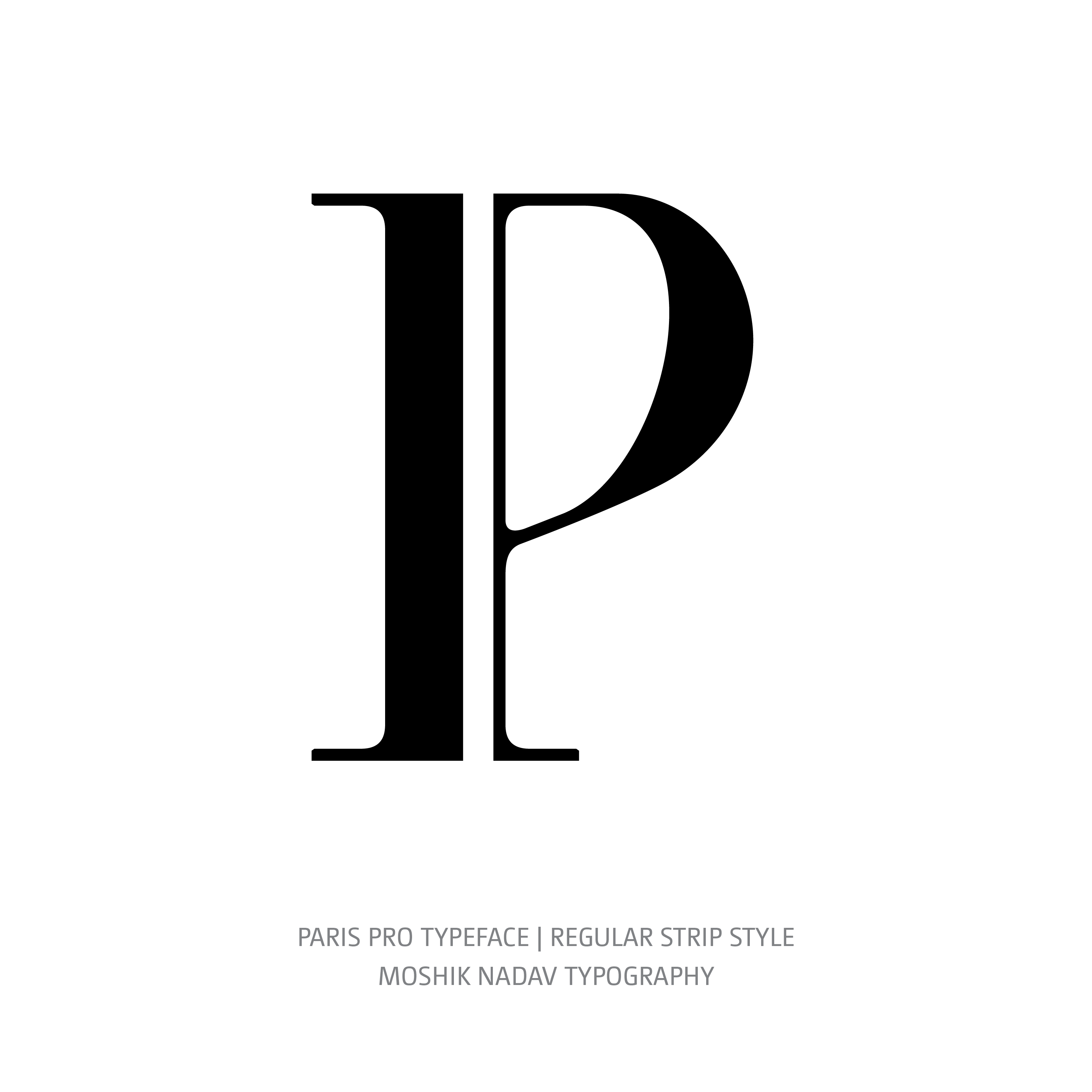 Paris Pro Typeface Regular Strip P