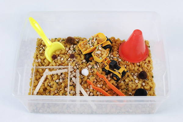 Construction Themed Sensory Bin