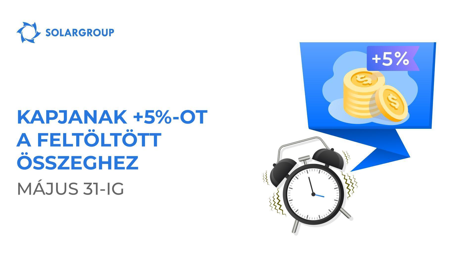 A „+5% a számla feltöltéért" promóció utolsó hete