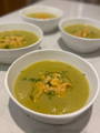 bowls of asparagus soup