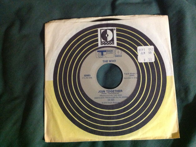 The Who - Join Together Track Label 45