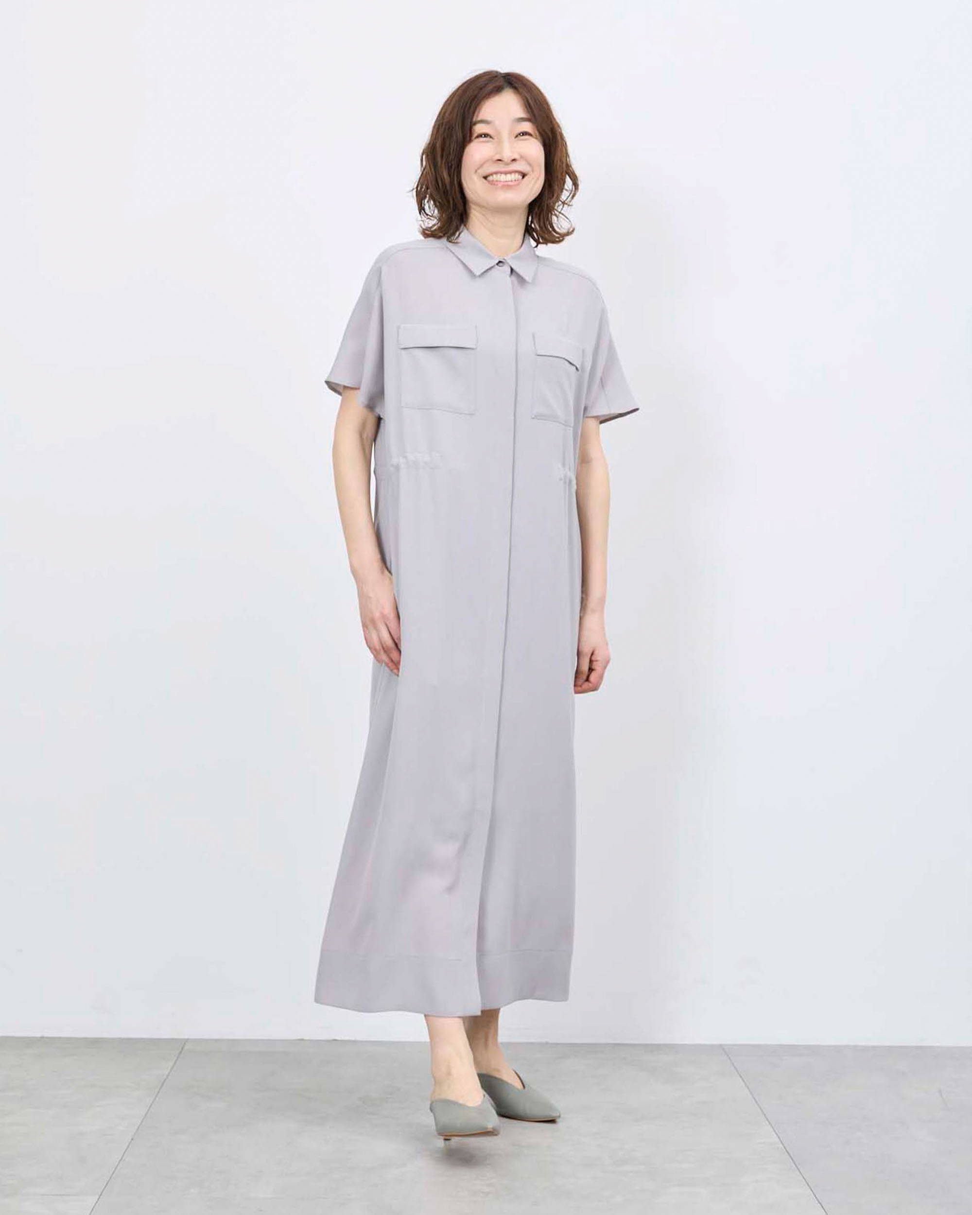 ロングシャツワンピース着用レビュー