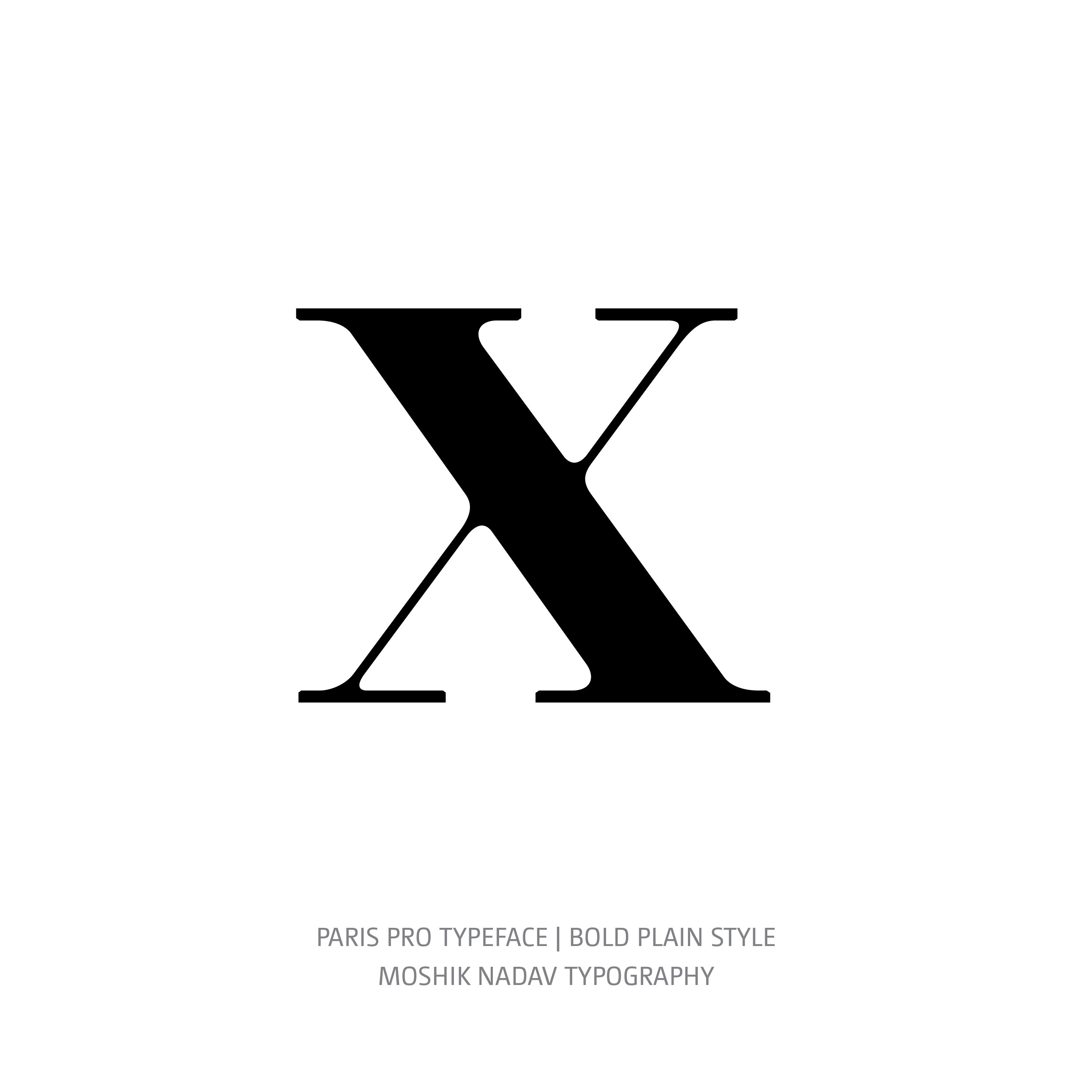 Paris Pro Typeface Bold Plain x