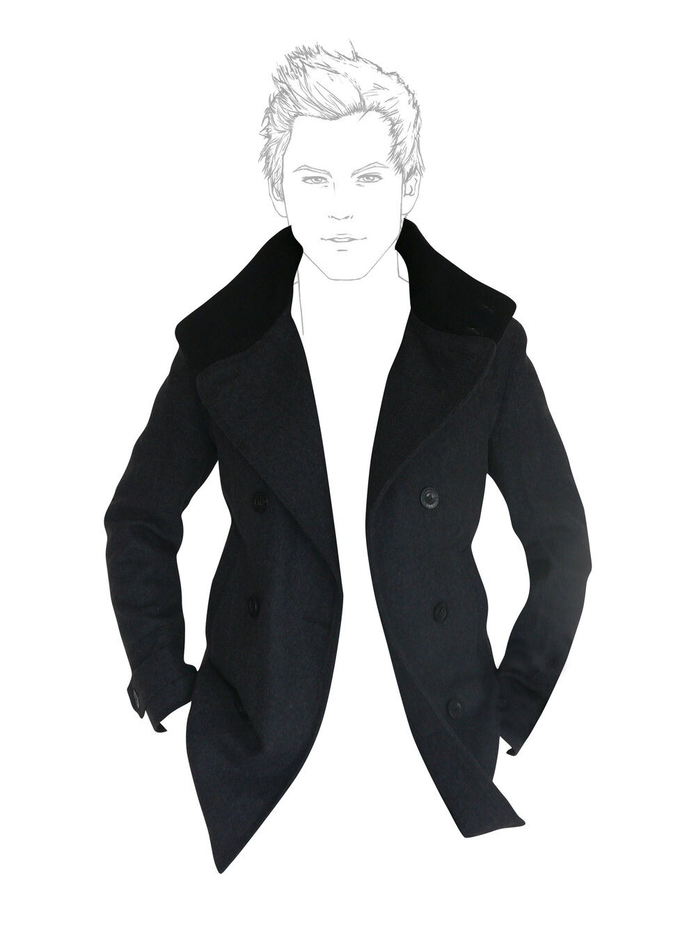 BARCELONA - Black LEATHER and WOOL - Image 2