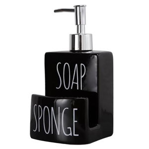 Ceramic Dish soap Dispenser with Sponge Holder