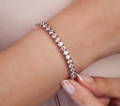 Diamond tennis bracelet in platinum  6.5 carat weight from Pobjoy Diamonds in Surrey