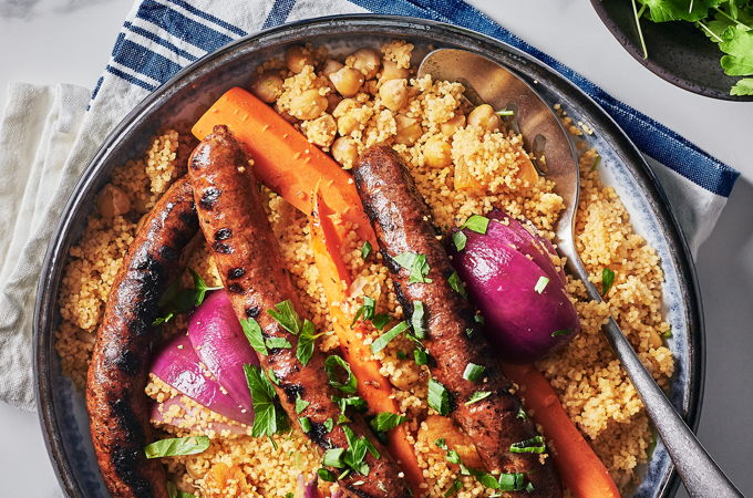 Couscous repas aux légumes et aux abricots
