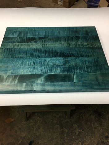 Timbernation Finished Tiger Maple  in Sea Blue Stain St...