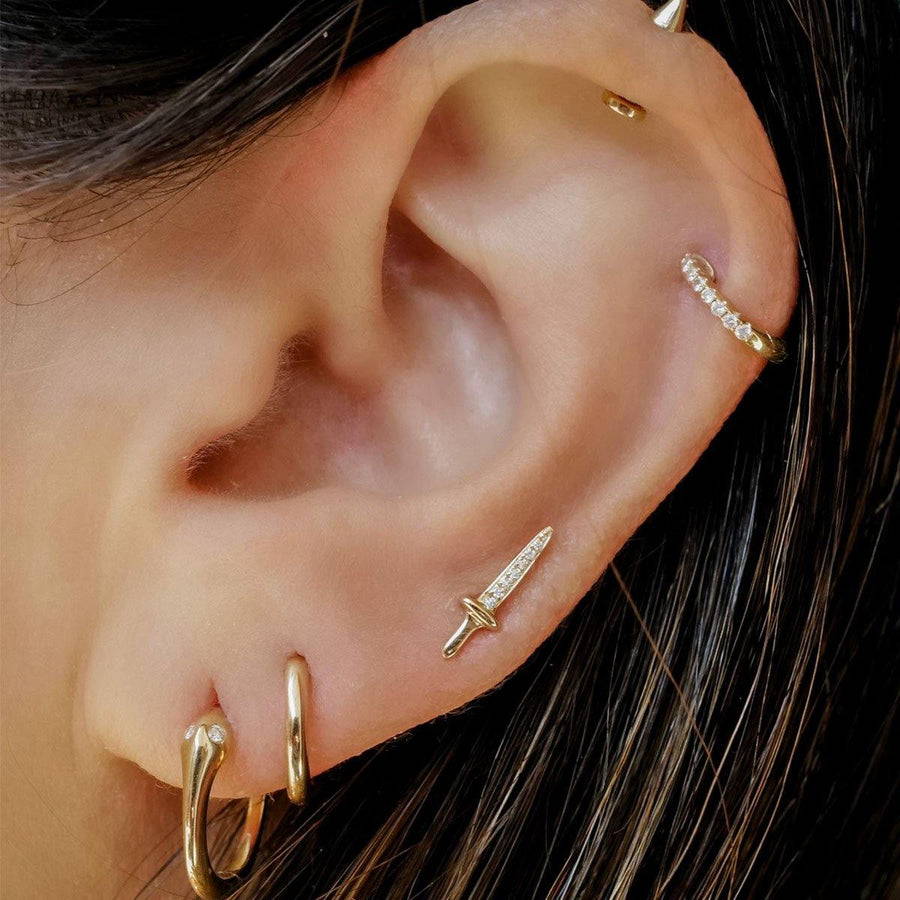 Ear Stack With Sword Earring