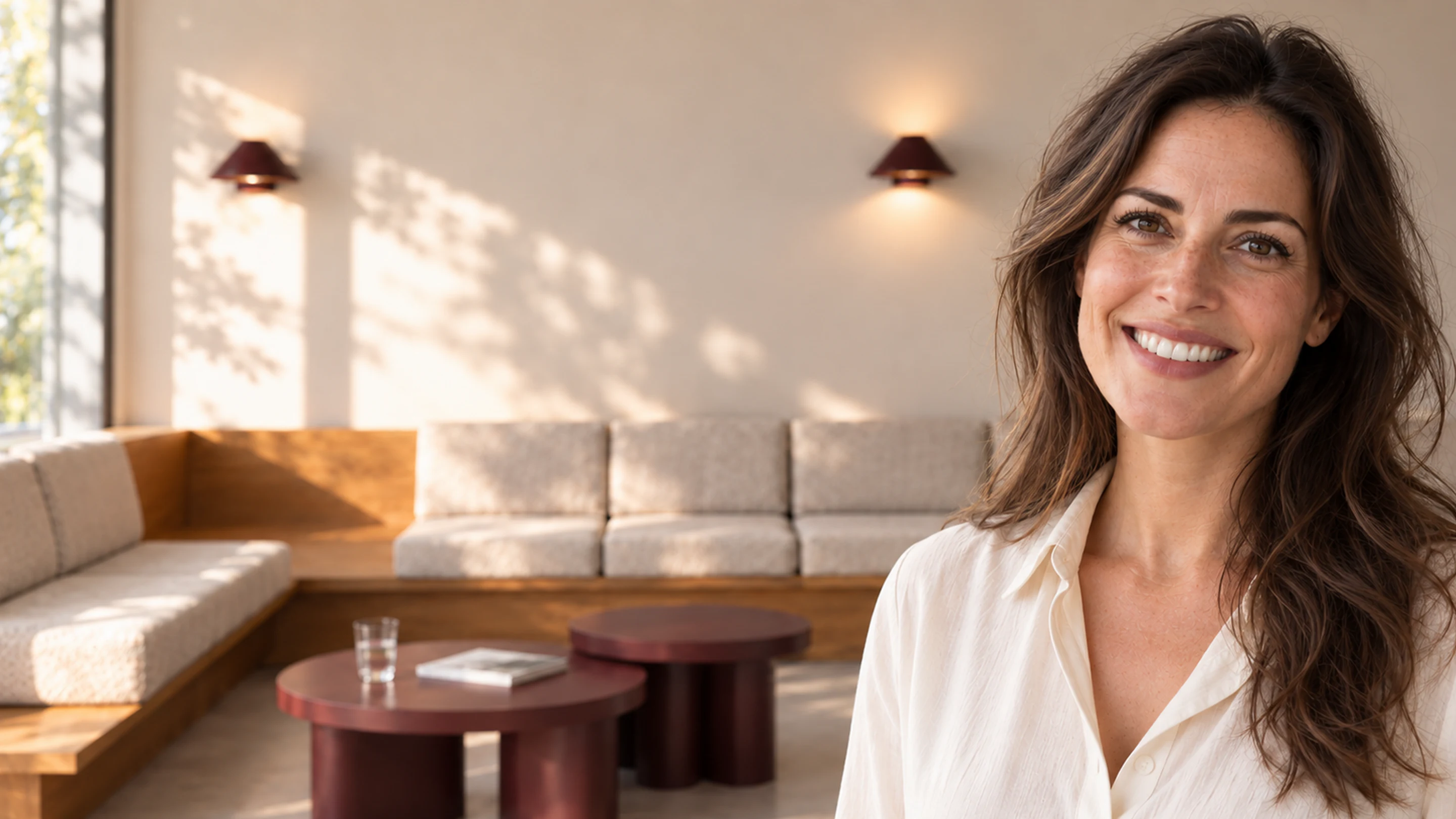 happy woman smiling