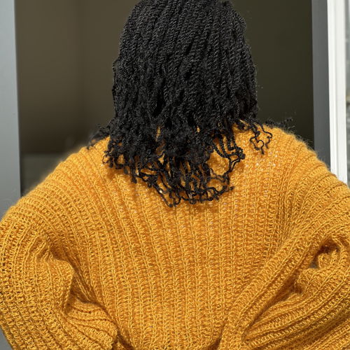 Crochet Pattern - Ribbed Cardigan  - Mohair- Light, and Airy