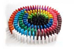 Mini wooden building blocks,120 Piece 12 Colours, made from New Zealand Pine block building toy